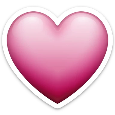 Pink, white, maroon gradient heart sticker