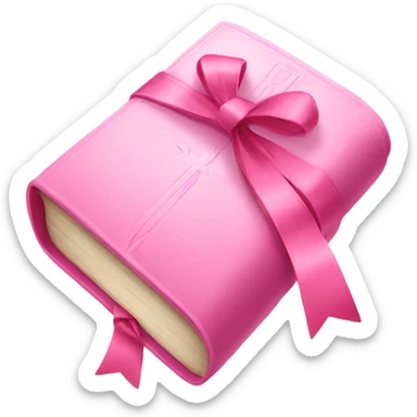 Cute pink Bible with bow sticker
