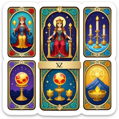 tarot cards sticker
