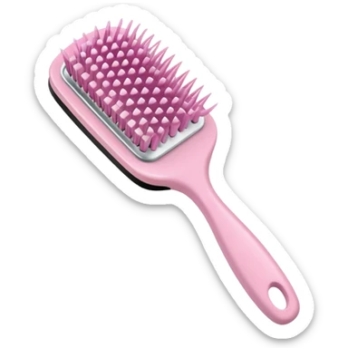 light pink hairbrush minimal design sticker