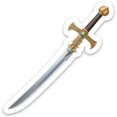 Sword in Arabic in the sword many things written by Arabia sticker