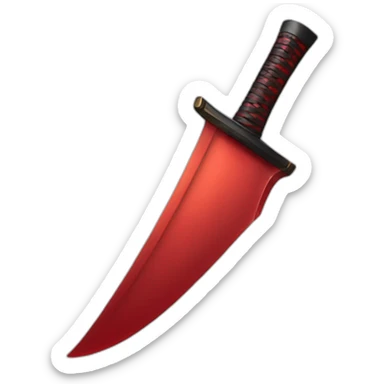 Katana red liquid sticker