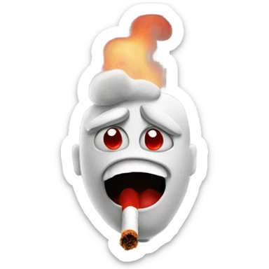 red eyes and smoking sticker