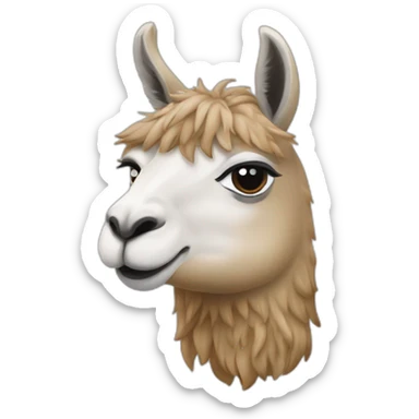 Lama sur le dos d’un autre lama sticker