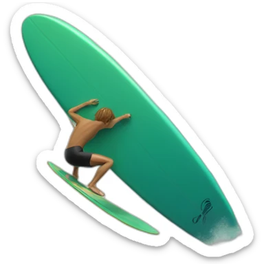 Chat sur une planche de surf sticker