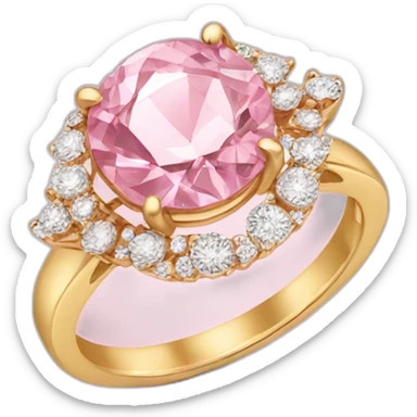 Pink diamond ring sticker
