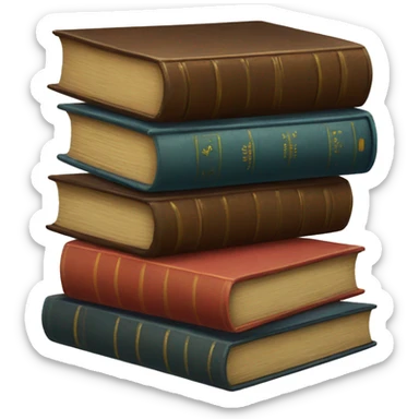 Vintage book stack sticker