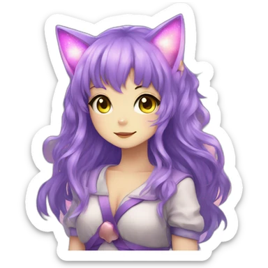 galaxy neko girl sticker