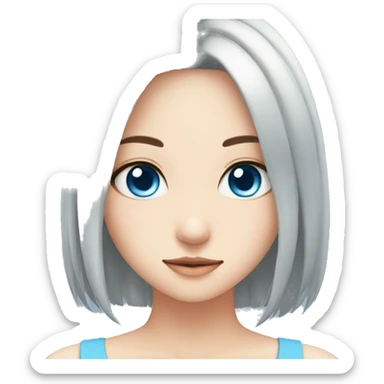 Neko girl blue eyes sticker