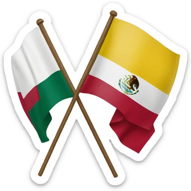 mexico flag and the colombian flag  sticker