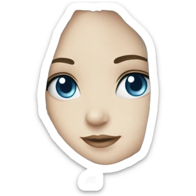 Deepredlonghair-blueeyes-metalclothing-girl sticker