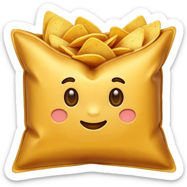 Chips emoji render sticker