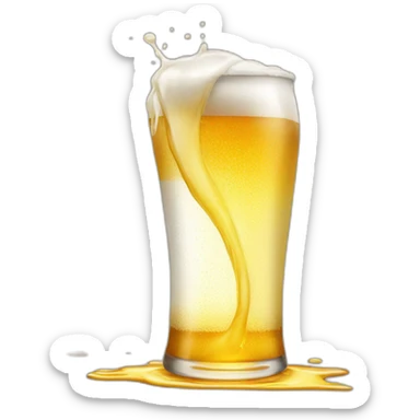 spilt beer sticker