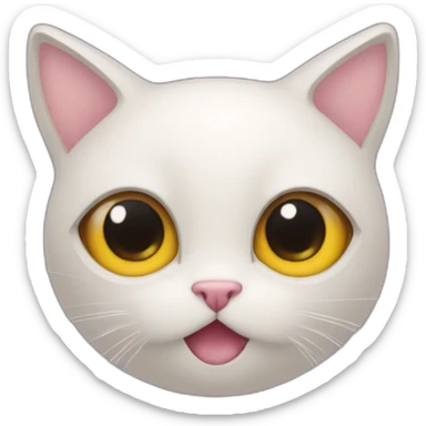 Chat avec des coeur dans les yeux sticker