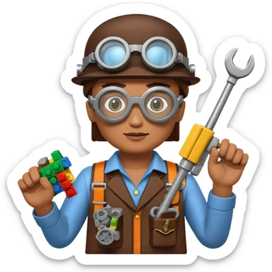 Steampunk Inventor lego sticker