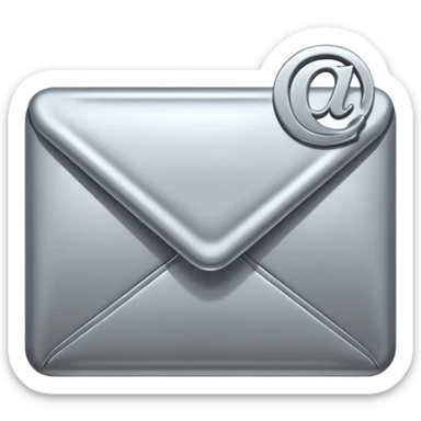 email emoji in black and white sticker