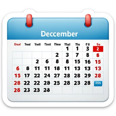 календарь с датой 23 декабря 2025
 sticker