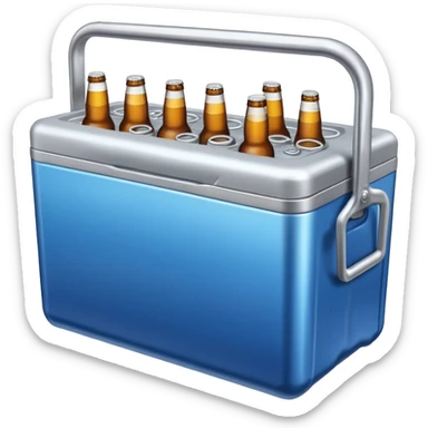 Cooler full of beer sticker