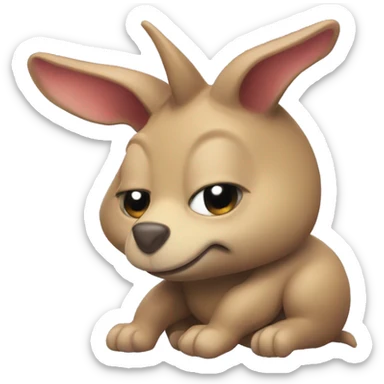 twitch emoji aardvark coding on a computer cute  sticker