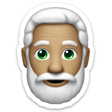 Santa with gren face and white hair sticker