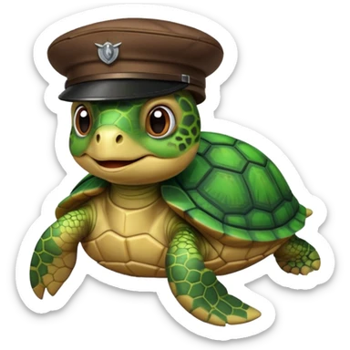 A shitty turtle on an airplane sticker