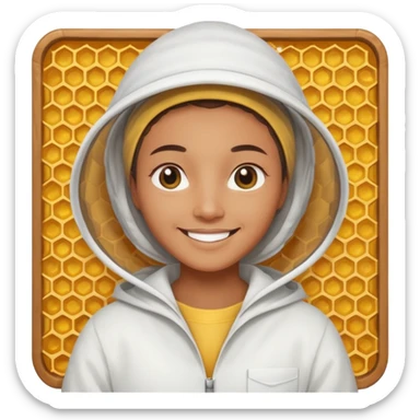 beekeeper white cloth sticker