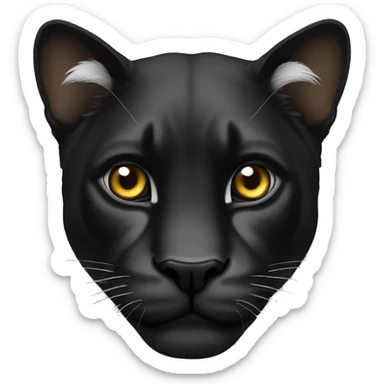 Animal pantera negra rugindo com olhos roxos sticker