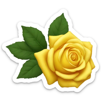 Yellow rose sticker