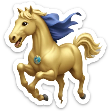 laughing golden horsemen one charakter sticker