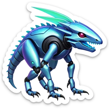  exotic tropical cyber-Protogen-Fakémon-Vernid-creature sticker