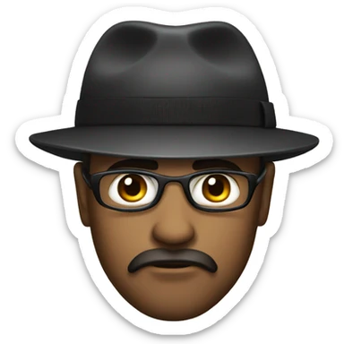 photorealistic serious spy sticker