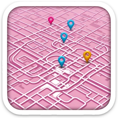 mix pink of a big gps map of the lines sticker