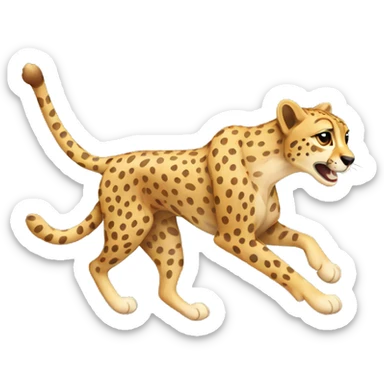 Cheetah running sticker