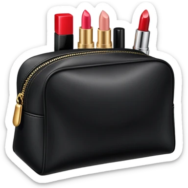Makeup bag with makeup inside it sticker