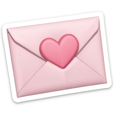light pink love letter sticker