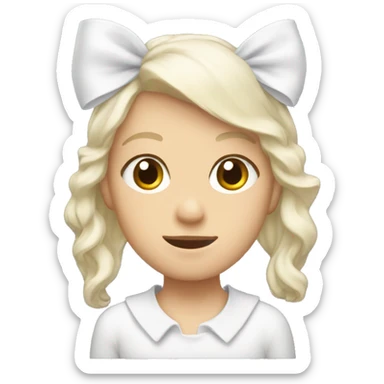 white bow sticker