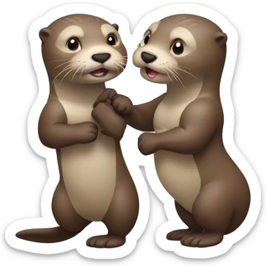 Otter with muscles sticker