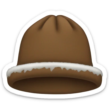 Brown winter hat sticker