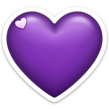 dark purple heart sticker