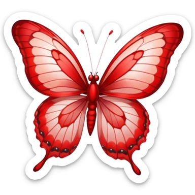 UNA BUTTERFLY RED FANTASY, PERO DEBE SER UN ROJO UN POCO CLARO, no debe ser tan rojo intenso, DEBE SER MÁS CLARO . sticker