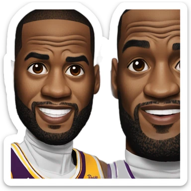 LeBron James accidentally split apart sticker