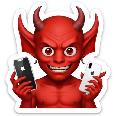 Diablito de iphone sticker