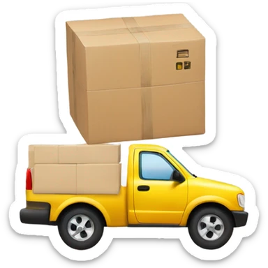 Car part being delivered with celebration  sticker