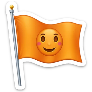 🚩 same flag with orange colour sticker