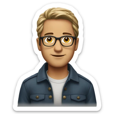 Samuel with glasess sticker