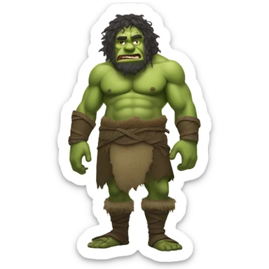 david as an ogre sticker