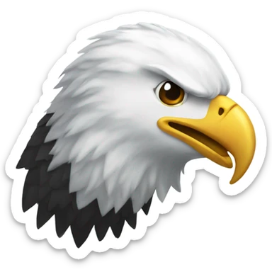 Bald eagle Christmas sticker