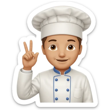 French chef with the 🤌 hand sticker