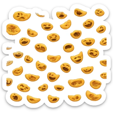 Emojis qui mange du riz avec de la sauce  sticker