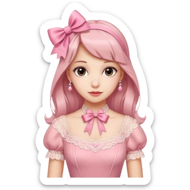 Coquette aesthetic pink sticker